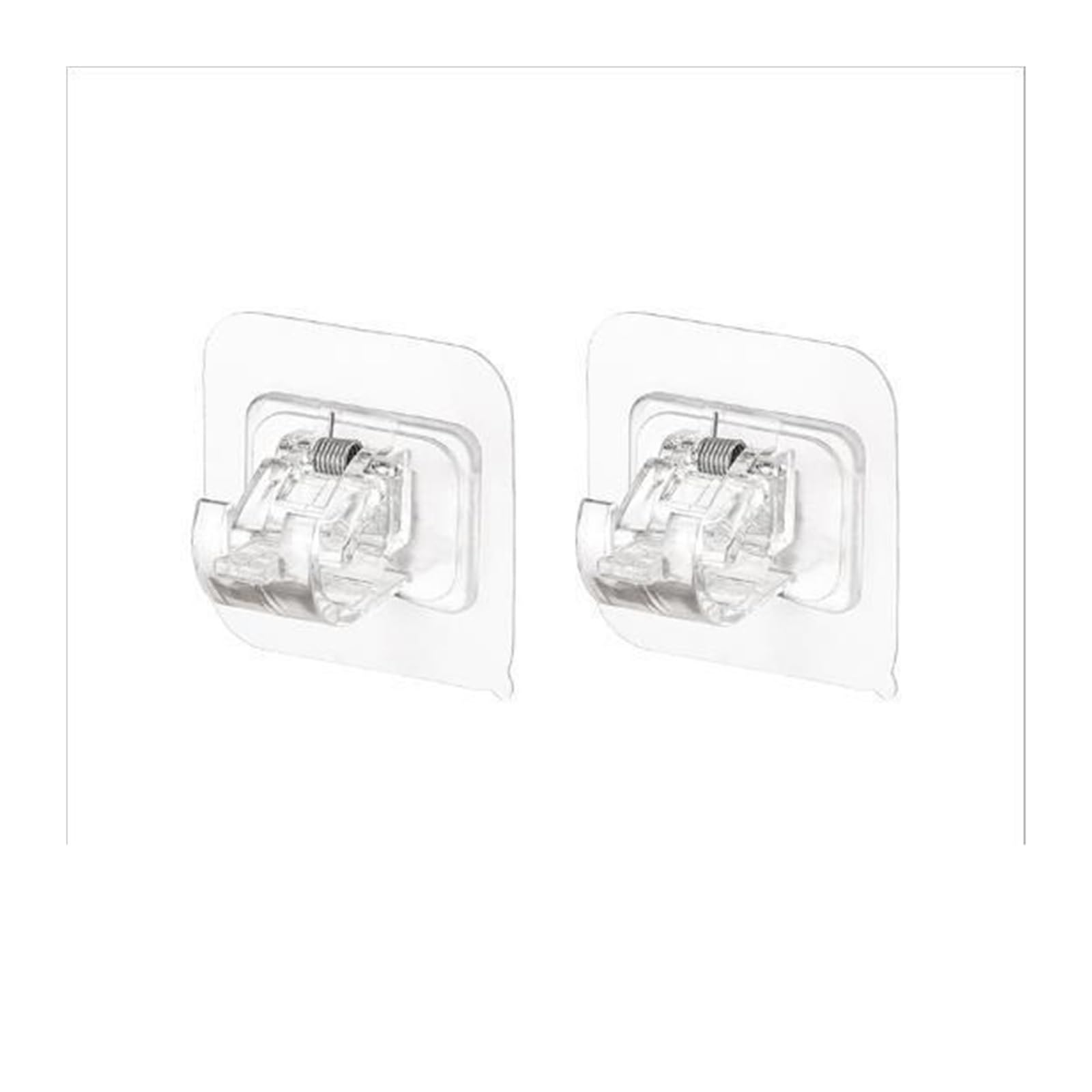 Tension Curtain Rods Adjustable Length Hanging Extendable Telescopic Poles for Bathroom Kitchen Cupboard for Wardrobe and Cloakroom(2pcs clear)