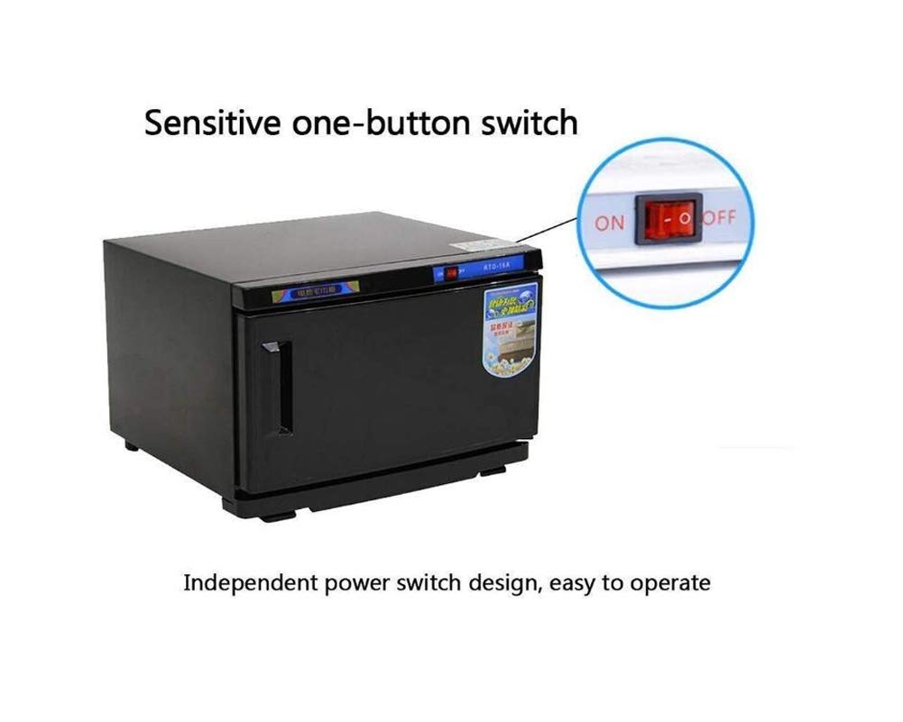 Calentador caliente de la toalla 32L, gabinete del esterilizador del acero inoxidable para la tienda del barbero del hotel del spa del salón, gabinete del vapor facial de la alta temperatura con la ba