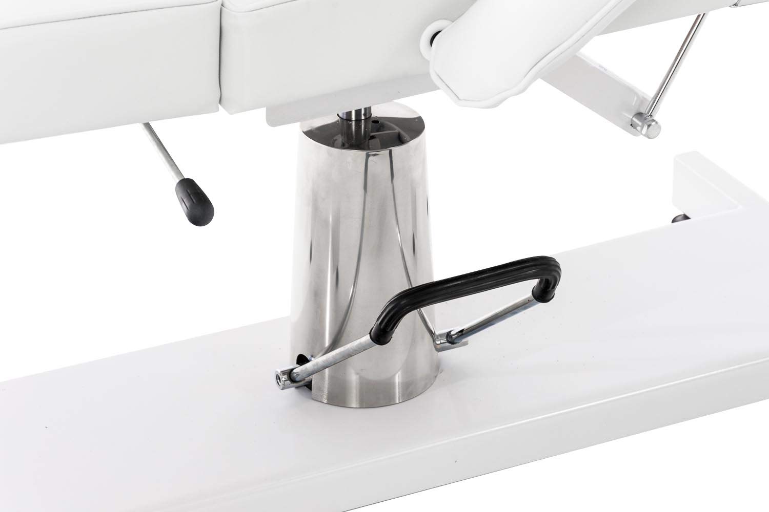 CLP Fauteuil De Massage Hydraulique Split V2 en Similicuir I Hauteur Réglable en Continue Accoudoirs Réglables Chaise Cosmétique Multifonction, Couleur:Blanc