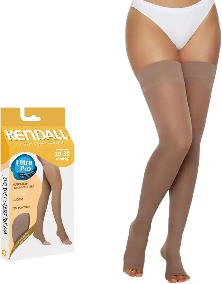 Meia Longa Sem Ponteira Alta Compressão, Kendall, Feminino