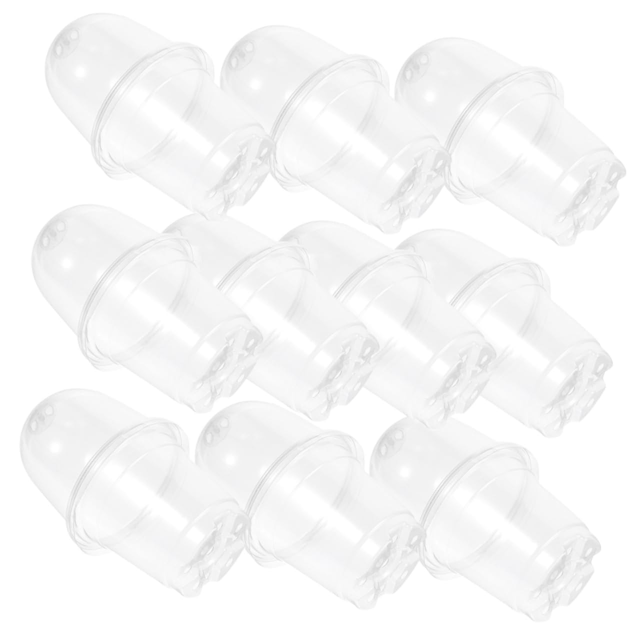 Abaodam 5 Ensembles Pot de Semis Transparent Couvercle de Pots Plastique pour Plantes Potager Extérieur Durable Réutilisable pour Culture de Semences