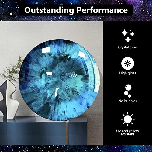 KISREL Epoxy Resin 32OZ - Crystal Clear Epoxy Resin Kit - No Yellowing No Bubble Casting Resin for Art Crafts, Jewelry Making, Wood & Resin Molds(16OZ x 2)