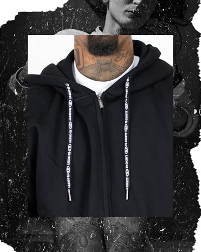 FB County Zip-Up Heavyweight Hoodie for Men - Unisex Oversized Cotton-Poly Fleece Jacket w/Metal Zip & Pockets4