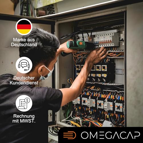 OMEGACAP Kabeleinziehhilfe für Leerrohre, festsitzende Einziehhilfe für Leerrohre, Handwerker und Laien, 10 Stück (LAN CAT 7 ORANGE, 10)