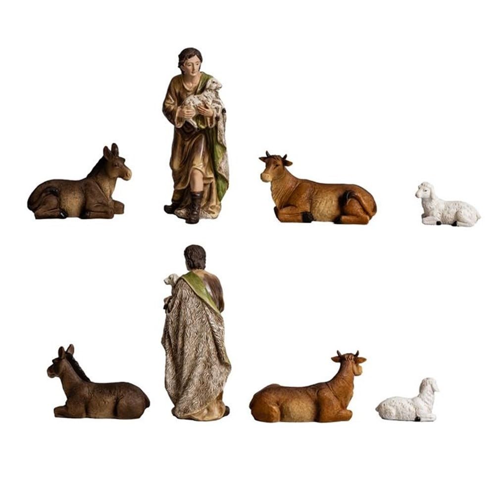Misterio Navidad Nacimiento 11 Piezas 26 cm. Belén clásico Figura Niño Jesús Virgen María Ángel