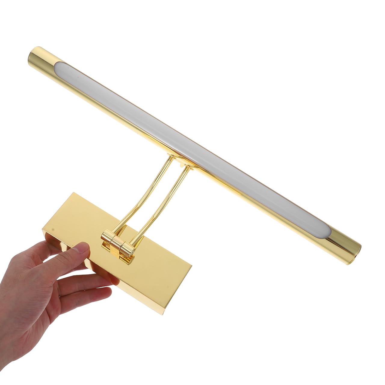 NUOBESTY Lámpara De Tocador Led De Espejo 9w De Acero Inoxidable Dorado, Luz Frontal Para Baño y Dormitorio, Aplique De Pared Versátil, 40 Cm, Iluminación Funcional Para Maquillaje
