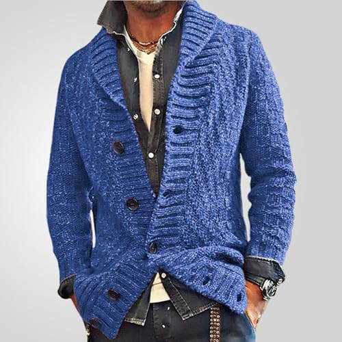 Mens Casual Cardigan Sweater Long Sleeve Button Front Sweaters Soft Warm Ribbed Knit Sweater2
