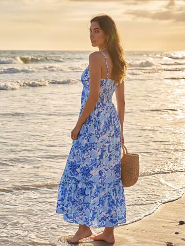 Image of GRACE KARIN Womens Summer Floral Maxi Dresses 2026 Long Flowy Boho Dress Beach Vacation Sundresses Casual Clothes with Pocket