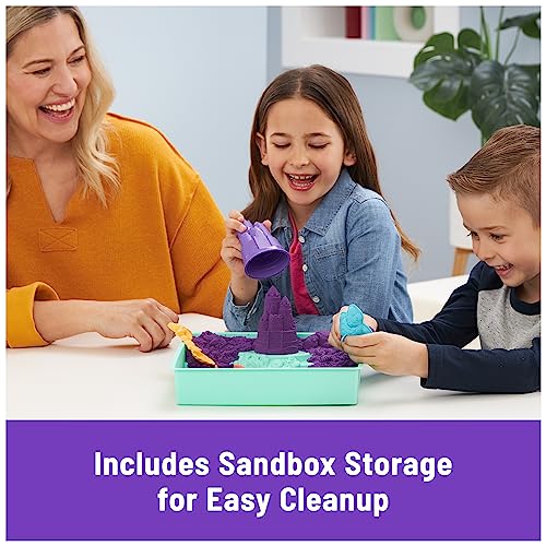 Kinetic Sand Set 46% Off - 1lb Purple Sand with 4 Molds & Storage