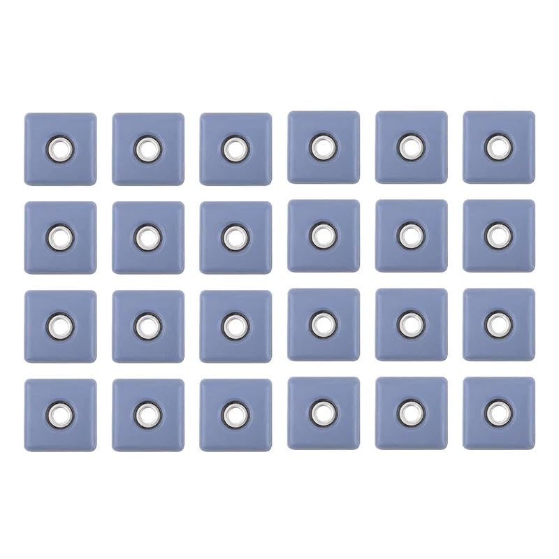 24 Deslizadores for Muebles de 30 mm, Protectores de Patas for Muebles con Tornillos, Protectores Cuadrados for Patas de Silla, Almohadillas deslizantes for Muebles.