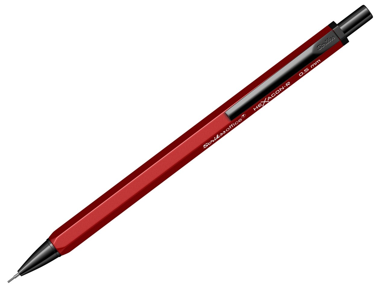 Scrikss Office Hexagonr Mekanik Kurşun Kalem Kırmızı 0.5 Mm
