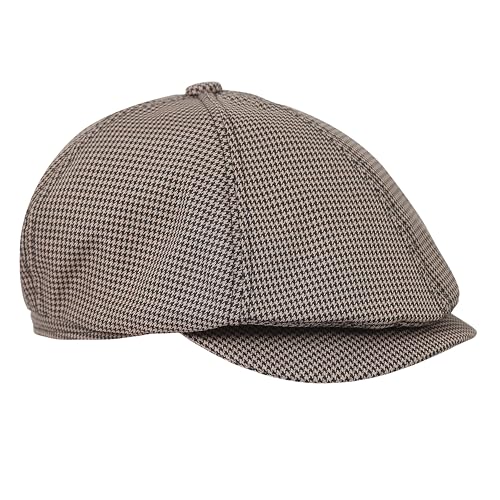 Image of FabSeasons Cotton Ivy Flat Golf Cap - Classic Newsboy Gatsby Hat for Men
