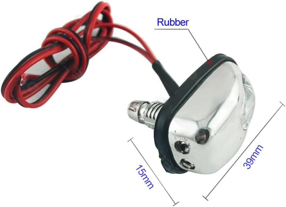 Car Wiper Hood Light, 12V DC Windshield Nozzle Light Universal Car LED Light Wiper Hood Windshield Water Spray Nozzle Washer Lamp 39mm x 15mm Blue
