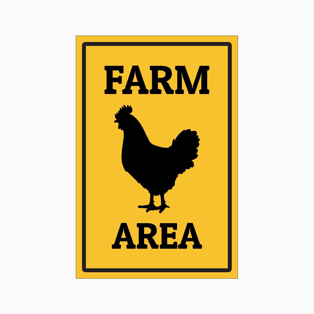 Farm Area Identification Sign L9451, 12x8 Inch Metal Tin Sign, Outdoor Farm Wall Sign