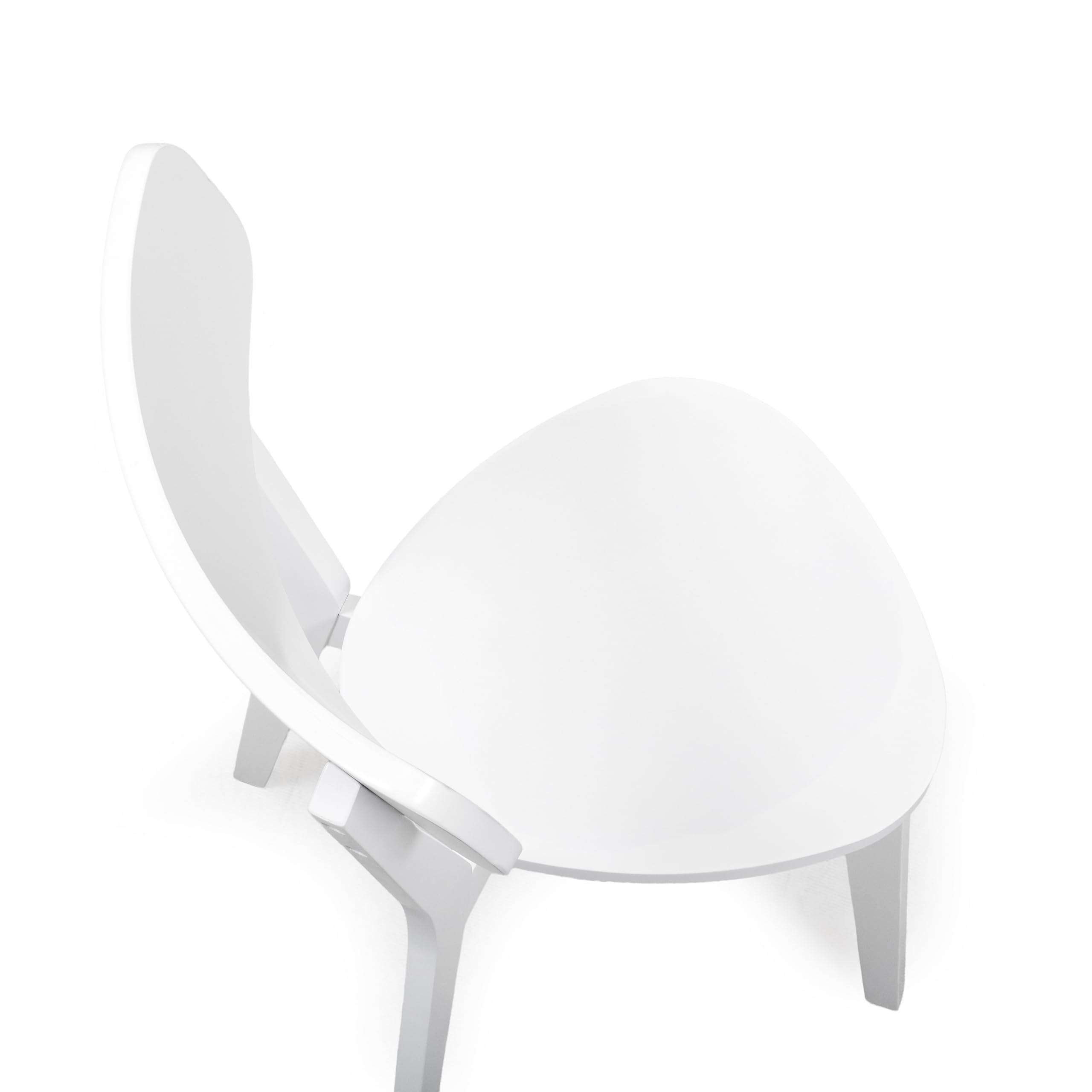 Homely® | Pack 2 sillas Comedor Cody | Auténtico Estilo Escandinavo y Minimalista, para tu Comedor o Cocina | Respaldo Ergonómico Curvado, Tablero Lacado y Madera Maciza Rubberwood | Lacado Blanco