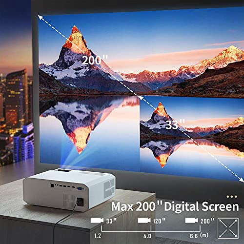 Image of TOPTRO Full HD Projector HQ9 Pro Android 9.0 Projector for Home 4K 10,000 Lumens WiFi Bluetooth Built in Apps Wireless Display, HDMI, USB, Remote for Entertainment or Education Home Cinema Projector