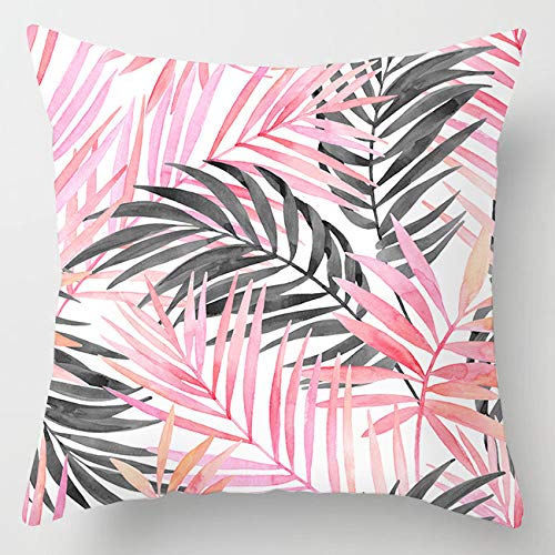 Cushions 50x50cm Colored Leaves Cushions Cotton Linen Outdoor Cushions for Living Room Sofa Bedroom Office Cushion with Invisible Zipper Decorative Square Garden Cushions