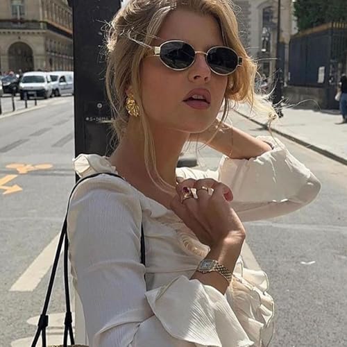 VIA LEECA Retro Sunglasses for Women Men, 90s UV400 Protection Sun Glasses Classic Shades4