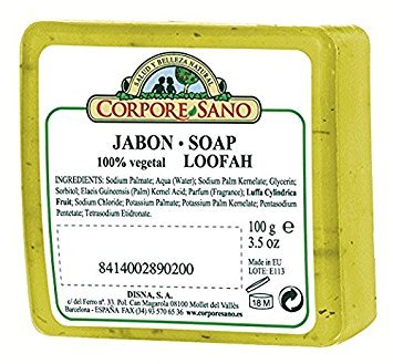 10-Pack Corpore Sano Vegetal Soap with vegetal glycerine Loofah-Imported from Spain-100 gr/3.5 oz (100% VEGETAL SOAP LOOFAH)