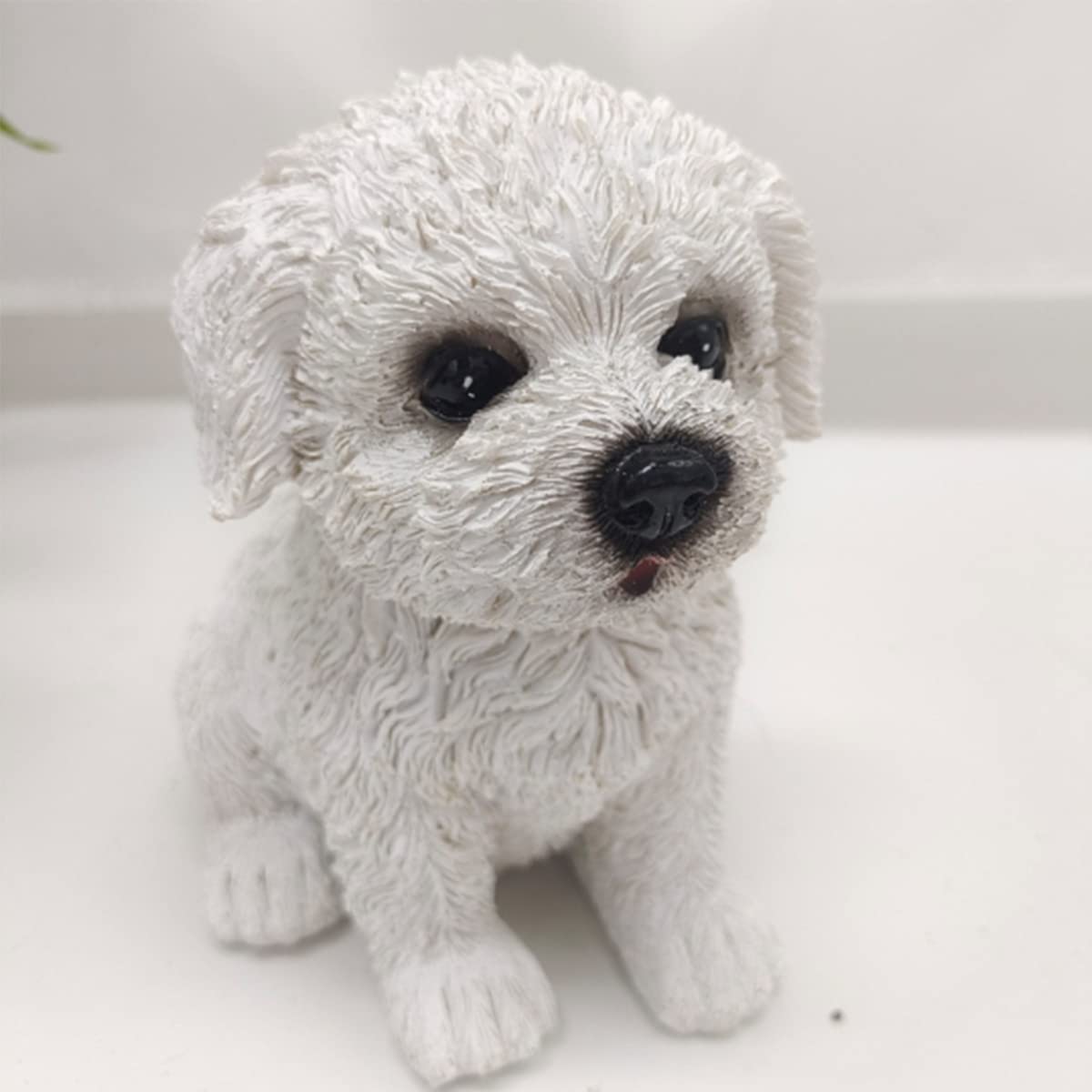 April Selection Shih Tzu Dog Gift Statue Ornament, Garden Statue, Little Shih Tzu Dog Statue, Shih Tzu Ornaments, Dog Statue, Outdoor Garden Sculptures & Statues (White)