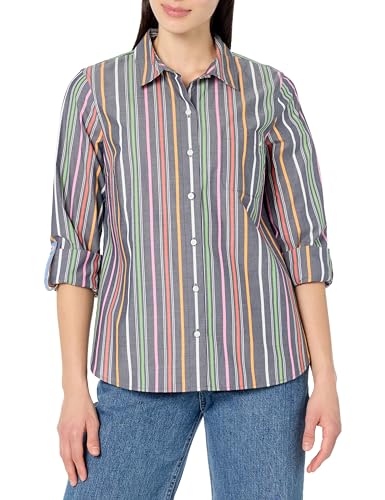 Image of Nautica Women's Button Front Long Sleeve Roll Tab Shirt