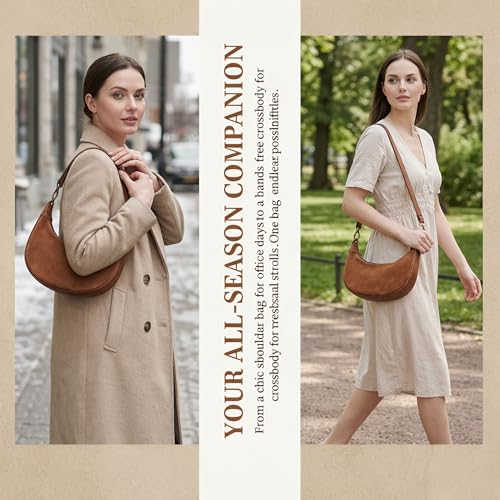 Crescent Hobo Leather Crossbody