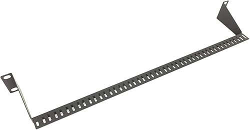 Miniatura 3 de Metal Master - Paquete de 2 soportes horizontales de 1U para montaje en rack de 19 pulgadas, soporte de barra de soporte, panel de barra