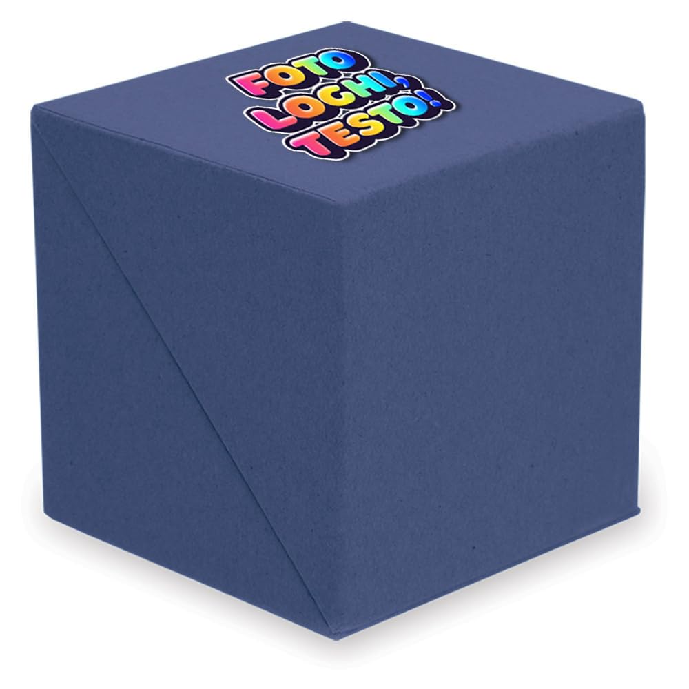 D&Vlab Kit Set 20pz da Scrivania blocco cubo Appunti Ecologico Portapenne con foglietti adesivi e Segna Pagine Personalizzabile con Logo testo Idea Regalo per Aziende Uffici Lavoro (Blu)