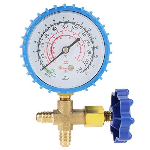 Air Conditioning Refrigerant Recharge Pressure Gauge Manometer Fit for R410A R22 R134A R404A