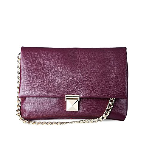 Sacs bandoulière en cuir d'été pour femme avec finitions chaîne luxe