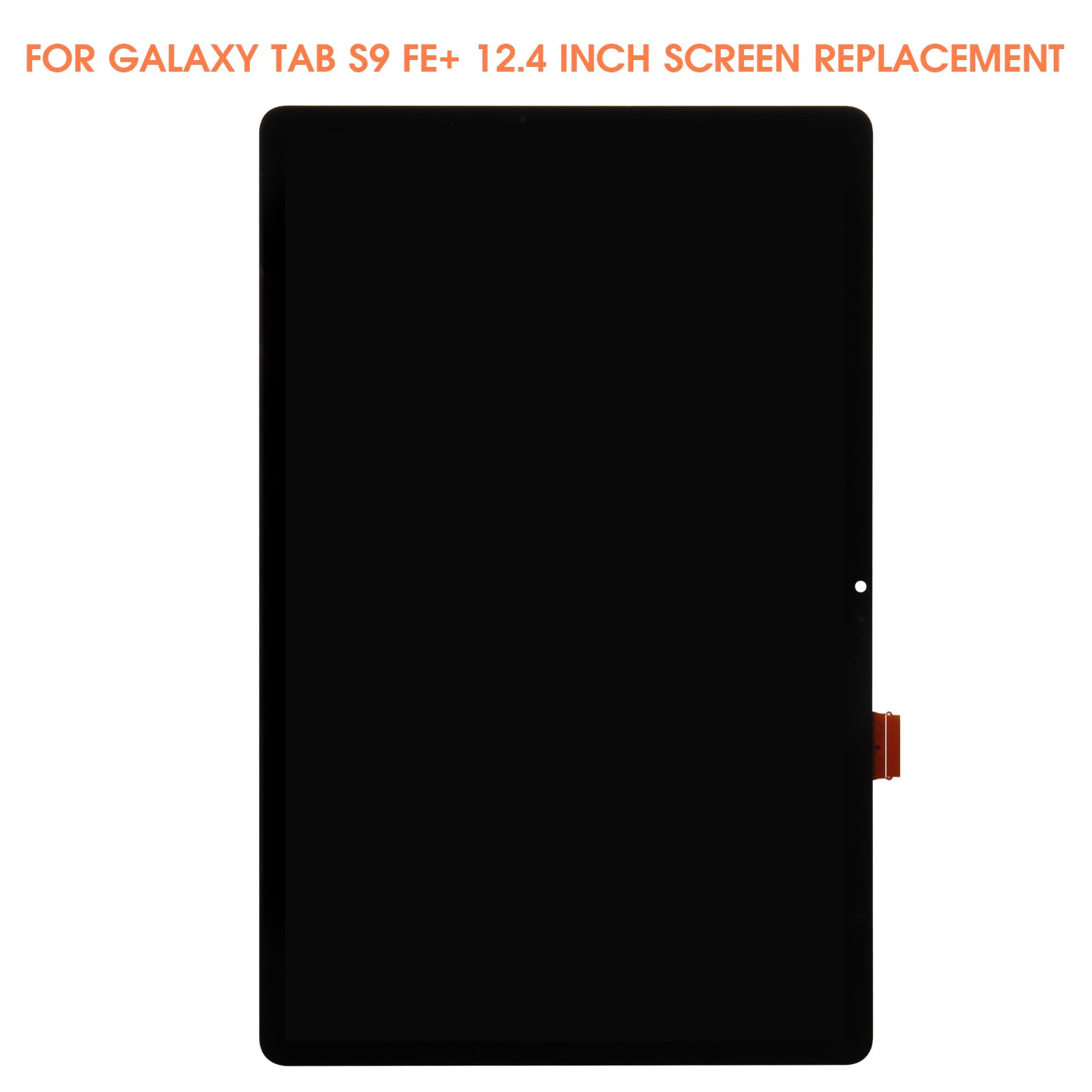 LCD Schermo per Samsung Galaxy Tab S9 Fe Plus, Display per Samsung Tab S9 Fe+ SM-X610 SM-X616B, LCD Display Touch Screen Assembly con Riparazione Kit (12.4", Nero Senza Cornice)