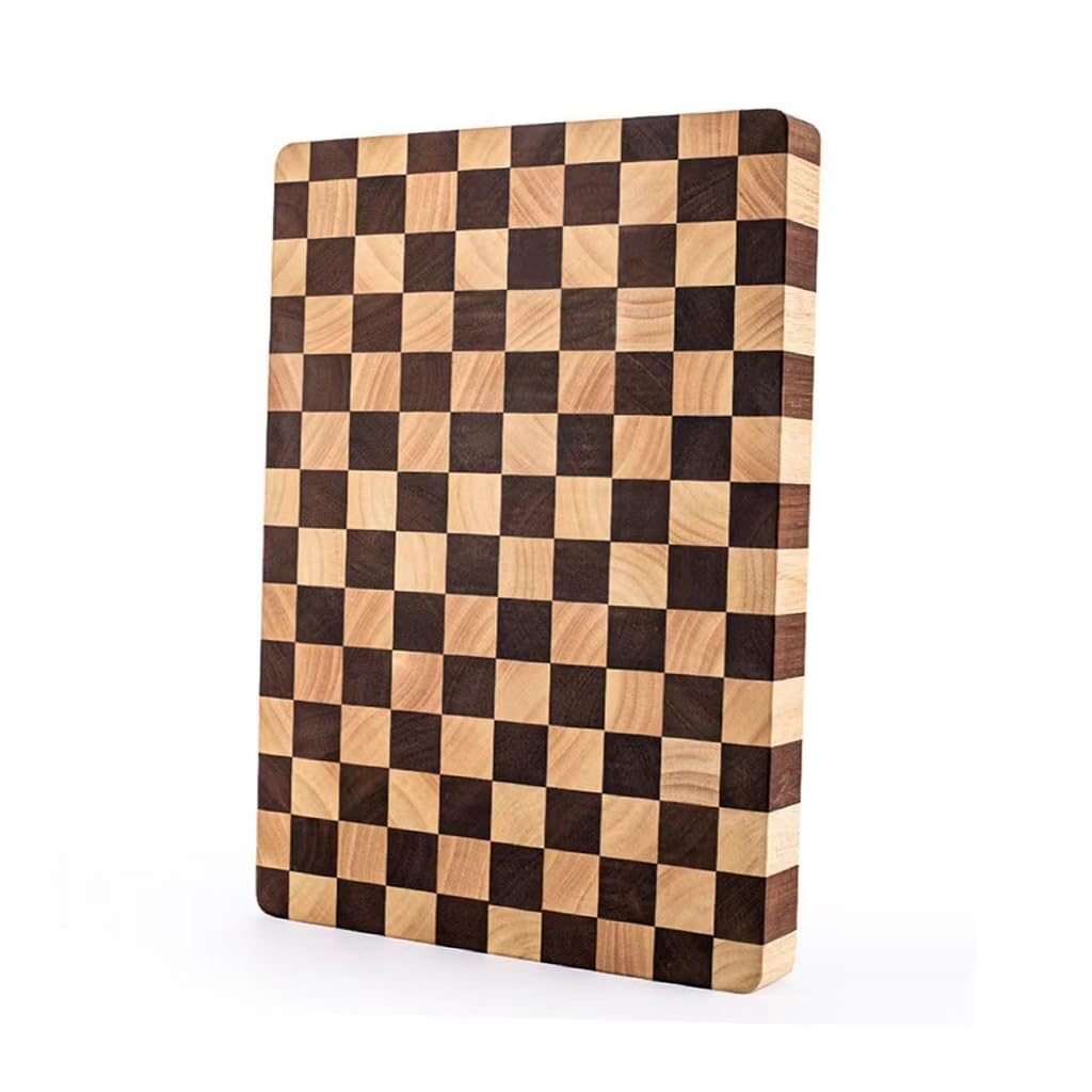 Planche À Découper En Bois, Planche À Découper En Bois Avec Motif En Damier, Planche À Fromage, Convient Pour Couper La Viande, Trancher, Planches De Service Pour Les Fruits(34 * 24 * 2.5cm)