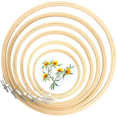 Juego de 6 Aros de Bambú para Bordado Cover