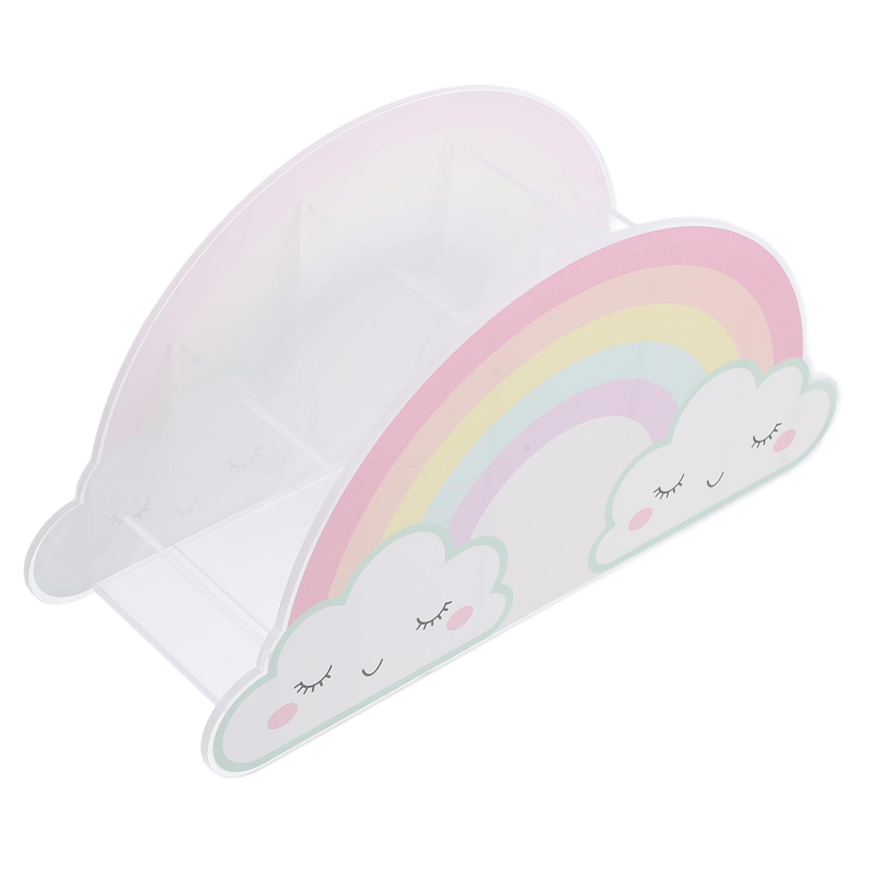 2pezzi Portapenne Da Scrivania Organizer Forma Di Arcobaleno Per Forniture Ufficio Design Elegante e Sostenibile Organizer Compatto Per Scrivania Per Insegnanti e Studenti