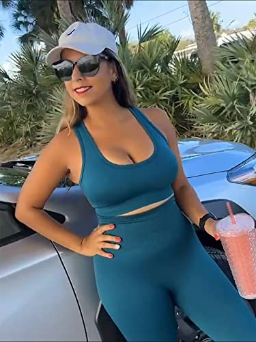 LINGDU-Womens-Yoga-Outfits-2-piece-Set-Workout-Tracksuits-Sports-Bra-High-Waist-Legging-Active-Wear-Athletic-Clothing-Set