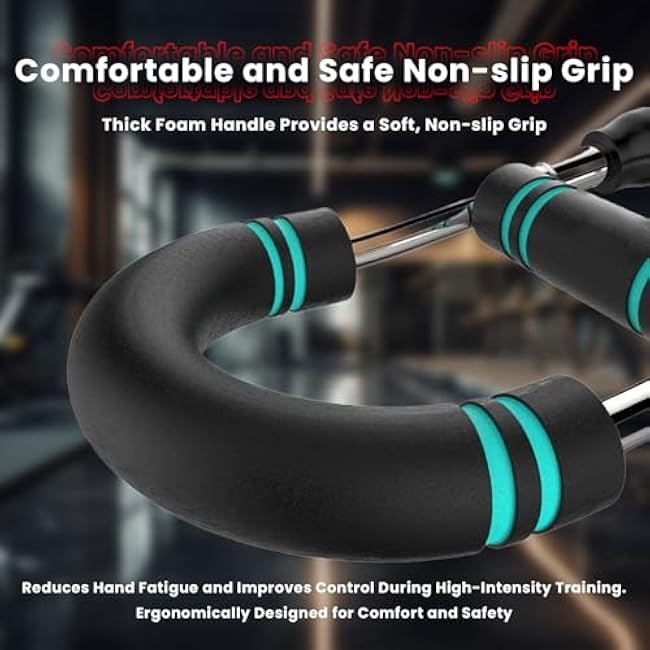 Alpha Bar Pro Chest Trainer, Alphabar Pro Exercise, Full Upper Body Workout Tool for Chest, Arms, Shoulders & Back, 60-110 Lb Adjustable Resistance Strength Bar with Anti-Slip Grip