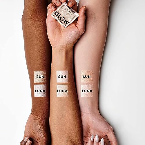 Lamel Glow Highlighter: Face Make Up & Contour Palette In Deep, Vibrant Colors - Natural Shimmer - Compact Size & Perfect For Travel - Cruelty Free - 3.8Gr/0.13 Oz 402 (Sun) #TOP4