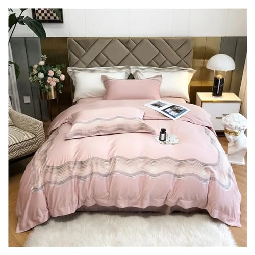Ensemble de litière de broderie élégante 1000TC coton couette lit King