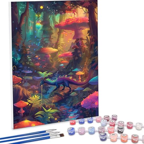 �������G ���i, �L�m�R �����h��G �L�b�g DIY ��l ���S�Ҍ��� �f�W�^�����G ��h�� Paint by Numbers for Adults �A�N�����y�C���g ���ʉ� �z�[�� �I�t�B�X���� �M�t�g ��H�| �|�p��h�� �G���� �C���e���A �Ǐ��� 5