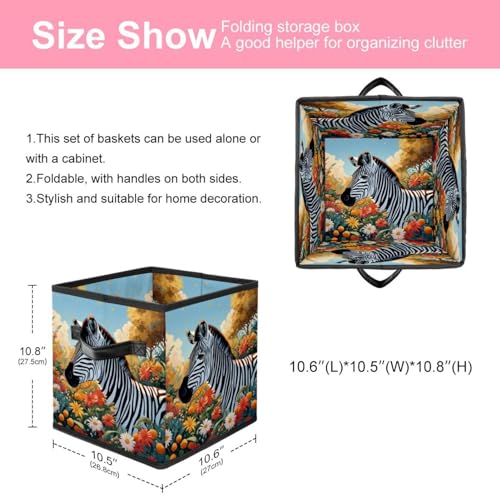 Boîte de rangement pour la maison style cube zèbre idéal chambre et salon - 3