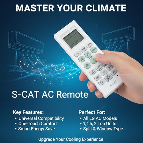 Image of S-CAT Compatible with LG AC Remote AKB73595915 Model 36 (No Backlight) Suitable for 1 1.5 2 Ton Split /Window AC (Match Old Remote Exactly, Contact Customer Care for Order)