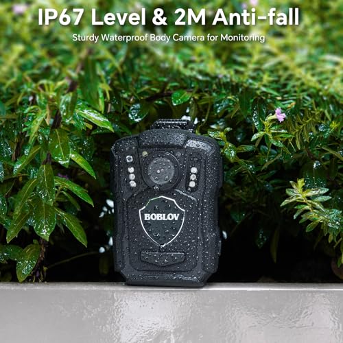 Image of BOBLOV M5 2K Body Camera with Audio, 1440P 128GB GPS Police Body Cam for Law Enforcement, 4200mAh Battery, IP67 Waterproof, Dash Cam for Cars with Suction Cup Mount