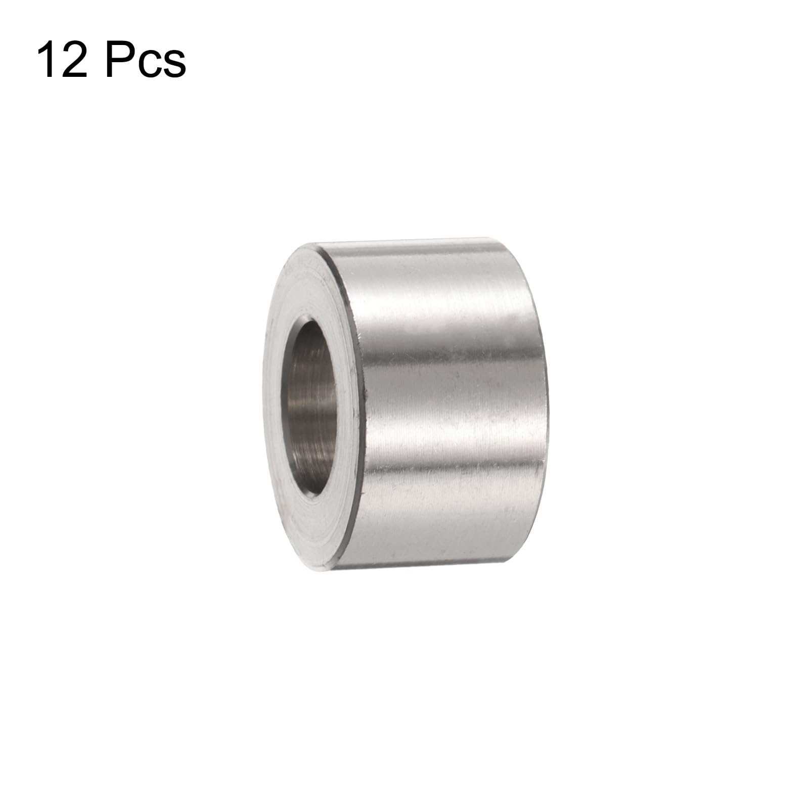 QUARKZMAN 12 Pcs Espaciador de Acero Inoxidable 10.5mm de Diámetro Interior x 20mm de Diámetro Exterior x 12mm de Longitud Espaciador Redondo de Metal, Pernos y Varillas M10