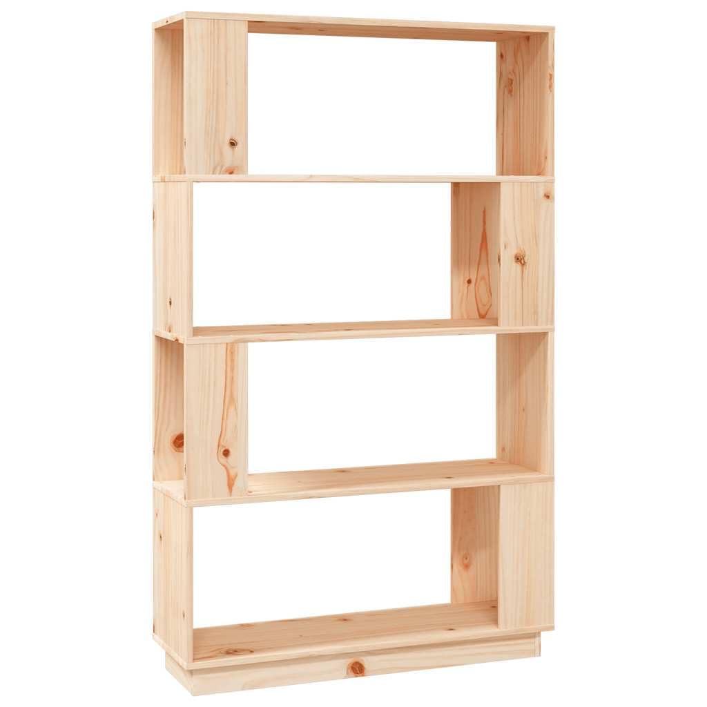 vidaXL Bücherregal Raumteiler Standregal Aktenregal Wandregal Regal Raumtrenner Aufbewahrung Büroregal 80x25x132cm Massivholz Kiefer
