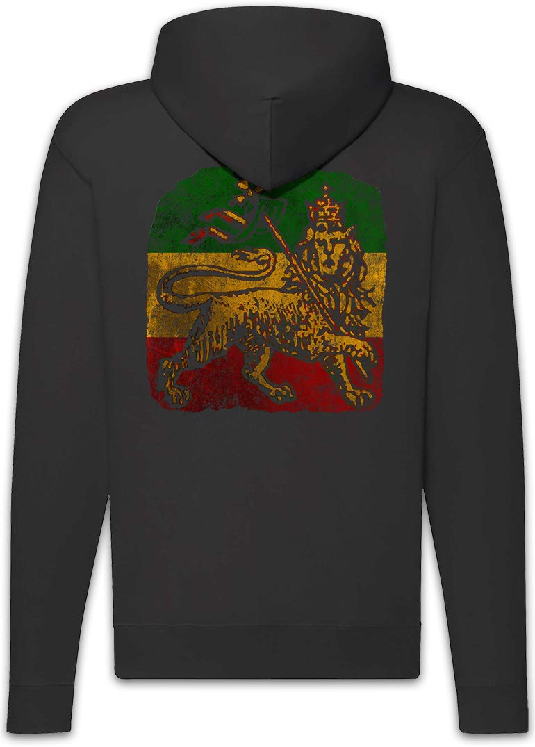 Urban Backwoods Lion of Judah III Felpa da Uomo con Cappuccio Zip Hoodie Zipper