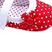 DZT1968® Baby Girl Cloth Soft Sole Round Dot Prewalker Mary Jane Shoes with Flower (S (0-6 Months), Red)