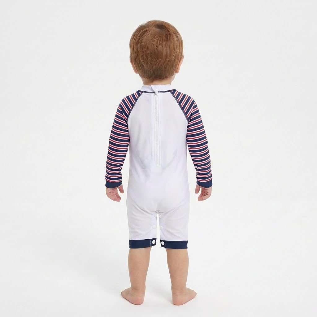 BONVERANO Baby Junge EIN stück 3/4 der ärmellänge UV-Schutz 50+ Badeanzug MIT Einem Reißverschluss…