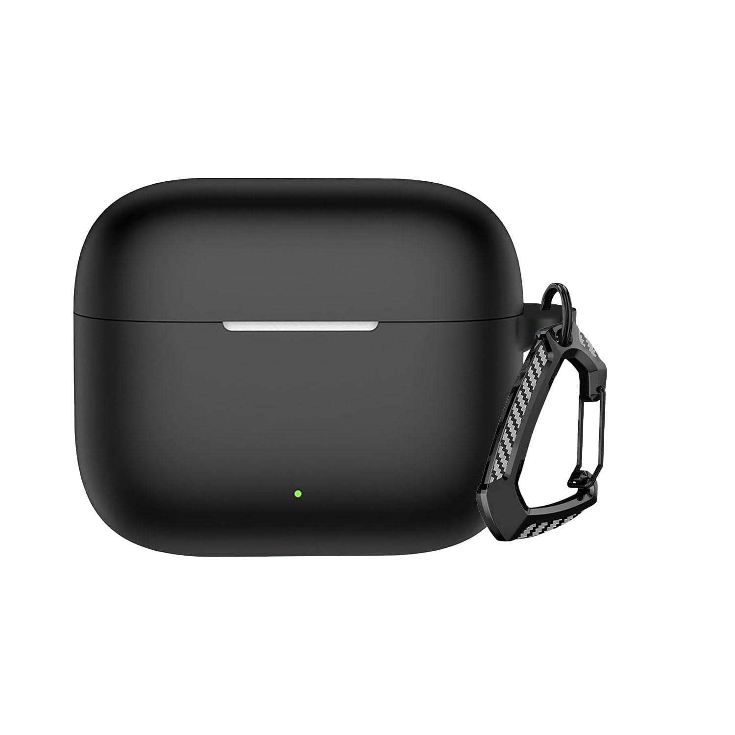 Anvique Silicone Protective Case Cover for Oppo Enco Buds 3 Pro, Earbuds Accessories (Black with Premium Carabiner)-image-27