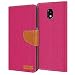 Produktbild Conie Samsung Galaxy J7 2017 J730 Hülle für Galaxy J7 2017 J730 Tasche, Textil Denim Jeans Look Booklet Cover Handytasche Klapphülle Etui mit Kartenfächer, Pink