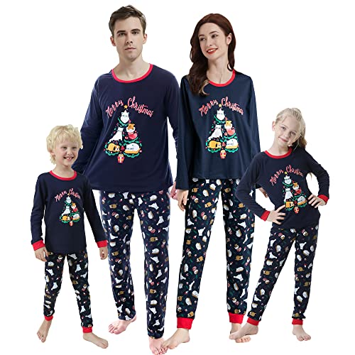 Family Matching Pajama Sets Cute Christmas Tree Sleepwear Snowman Holiday PJS for Couples and Kids